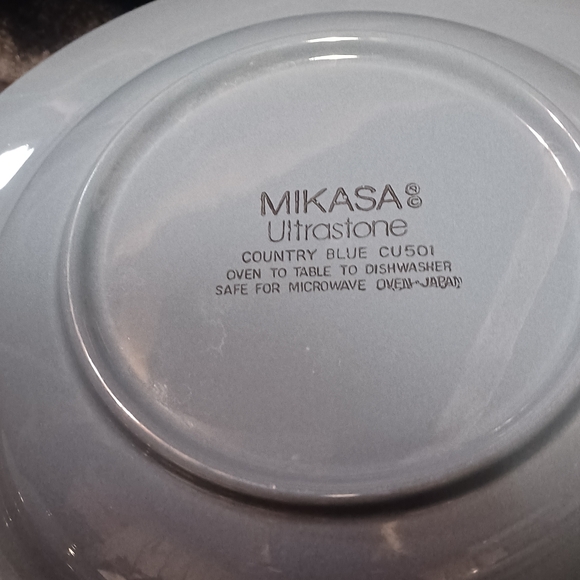 6 pc Mikasa Ultrastone Country Blue Plates - Picture 6 of 6